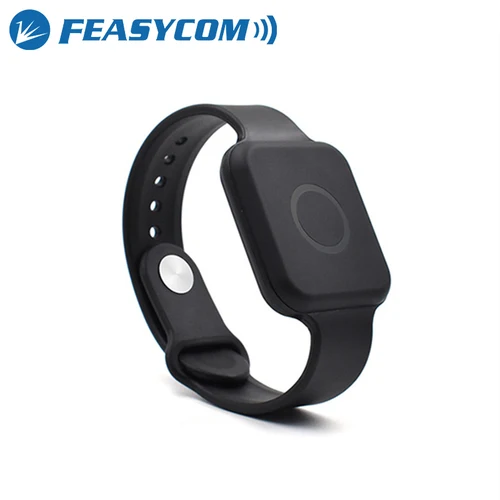 Feasycom FSC-BP107D Pulsera iBeacon Eddystone portátil Pulsera baliza Bluetooth impermeable DA14531 con batería reemplazable