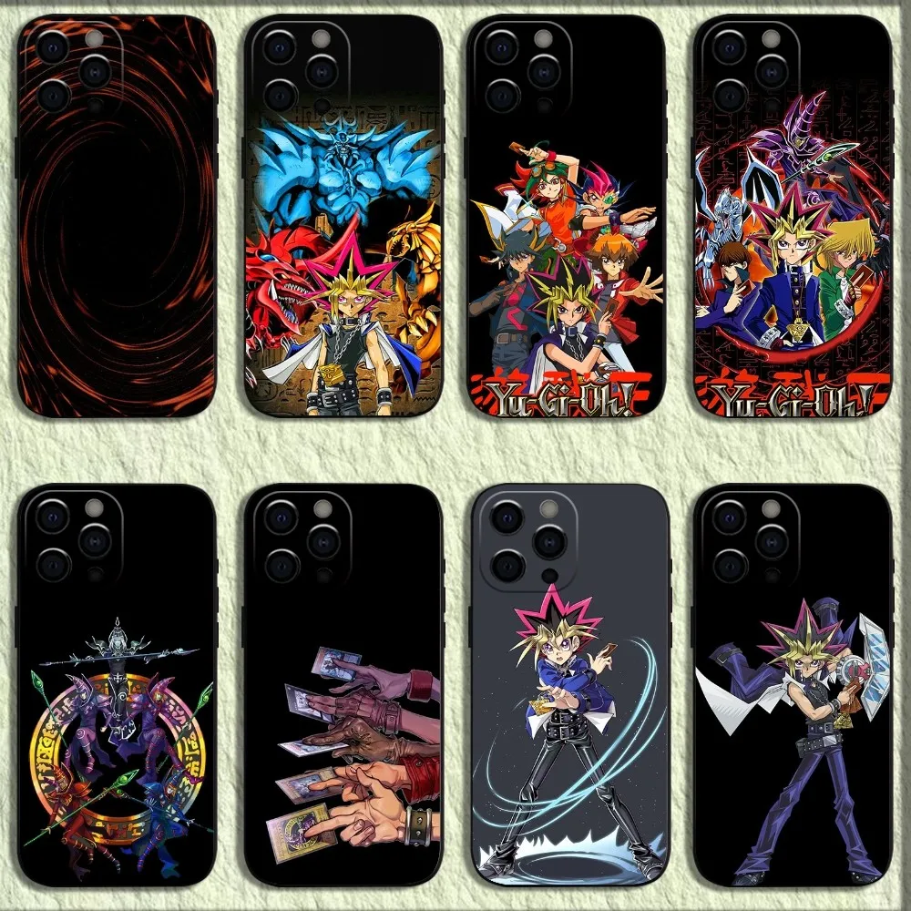 Anime Y-Yu-Gi-Oh Phone Case For iPhone 16,15,14,13,12,11,Pro,X,XS,Max,XR,Plus,Mini Soft Black Cover