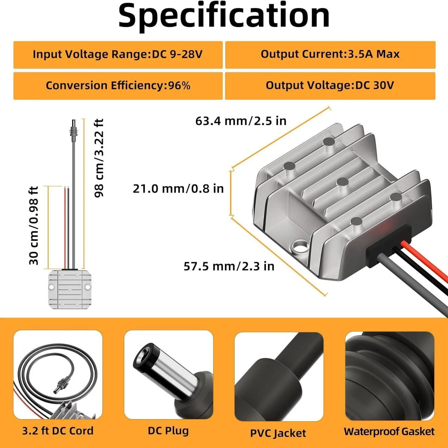 12V24V To 30V3.5A Power Converter 12V Liter 30V 9-28V To 30V3.5A DC Power Supply