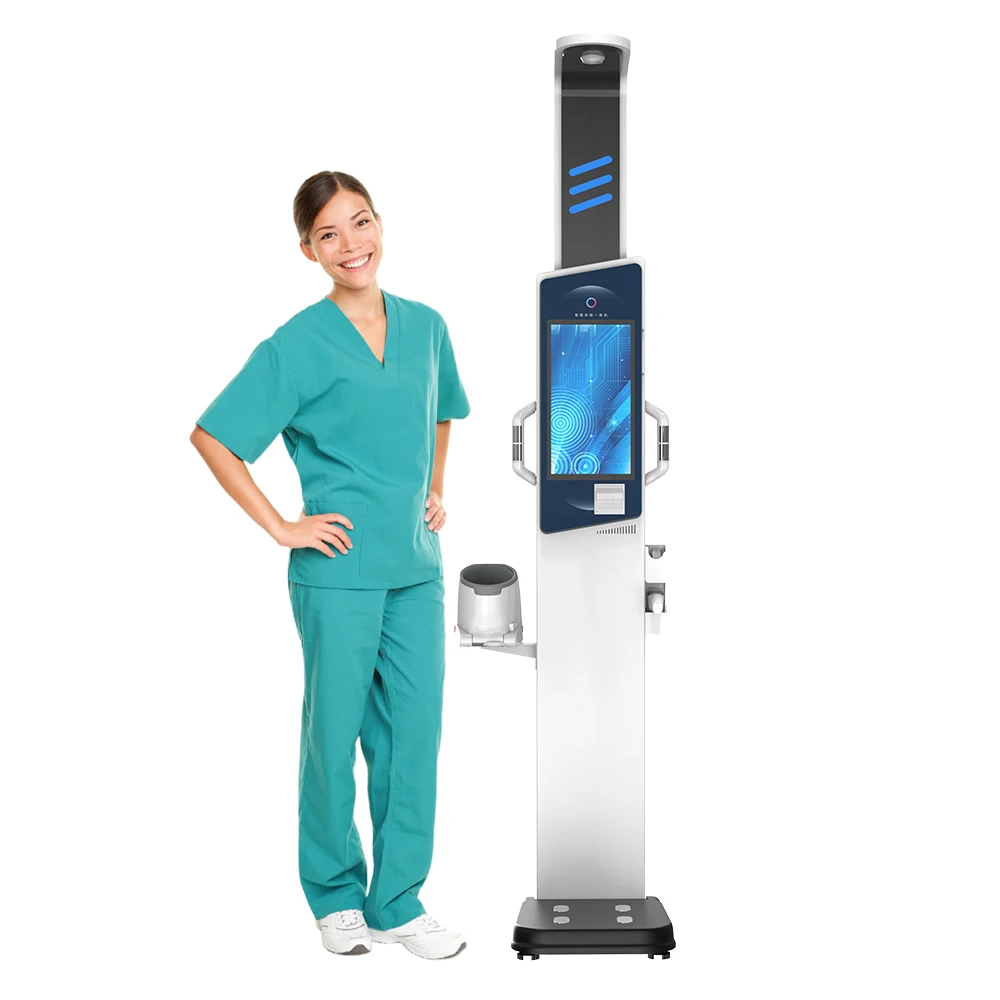 

19-дюймовый большой экран, медицинские весы для измерения жира в организме, артериального давления, высоты, весы для клинической аптеки