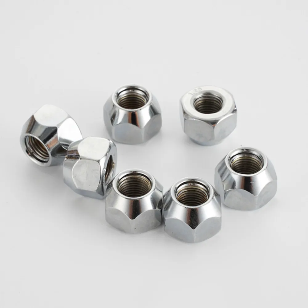 Key 21mm ,Height 16mm Lug Nuts 8 pcs , M12*1.5 ，M12*1.25， M14*1.5 ，1/2-20，Wheel Trailer Lugs Tire Acorn Nut Silver Lug Nuts Open