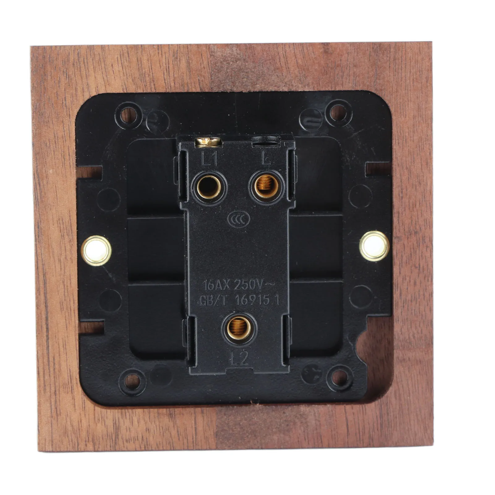 Antique Decoration Toggle  Retro Single Toggle  250V with Hand Made Wood Walnut Wall Panel Single Toggle