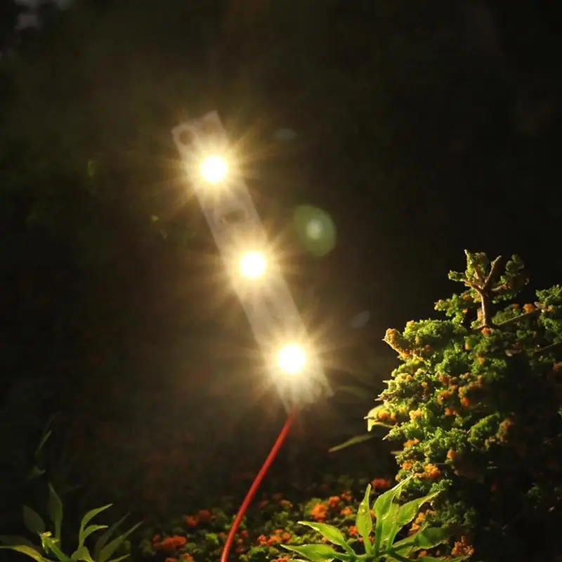 10pcs 3 LED Light Strip Pre Wired Strip SMD Light Self-Adhesive Flexible 12V-18V White/Warm White For Model Railroad Parts