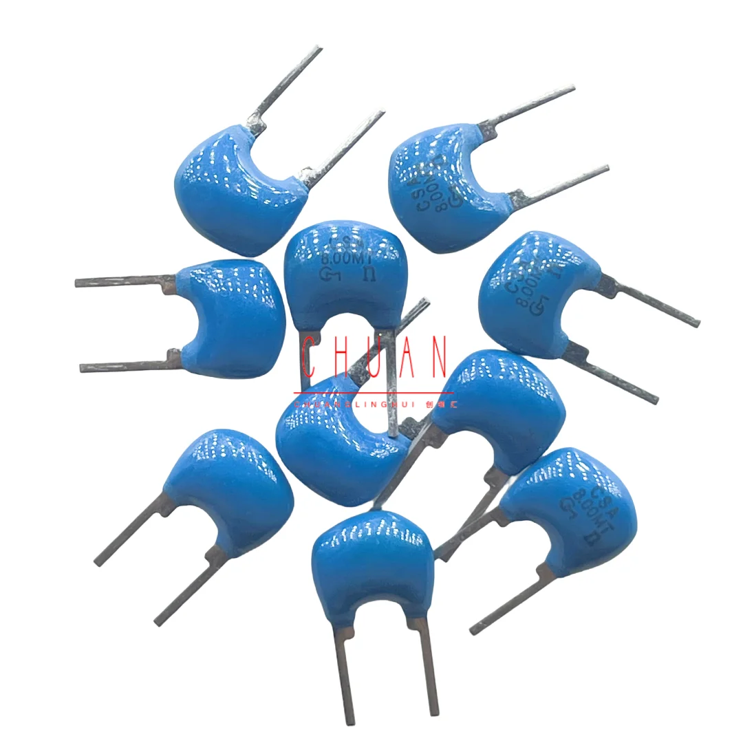 10pcs/ 8M ceramic crystal oscillator CSA8.00MT 8MHZ 8.00G in-line 2-pin ceramic oscillator