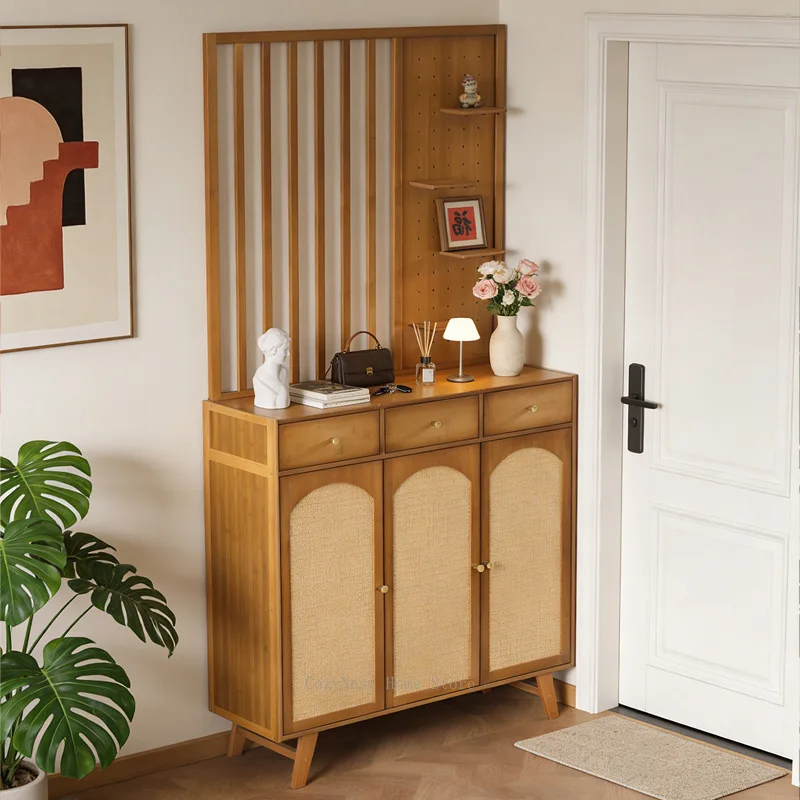 Multi-Function Entryway Cabinet, Sideboard & Shoe Storage for Hallway, Wine Rack & Bookshelf Unit