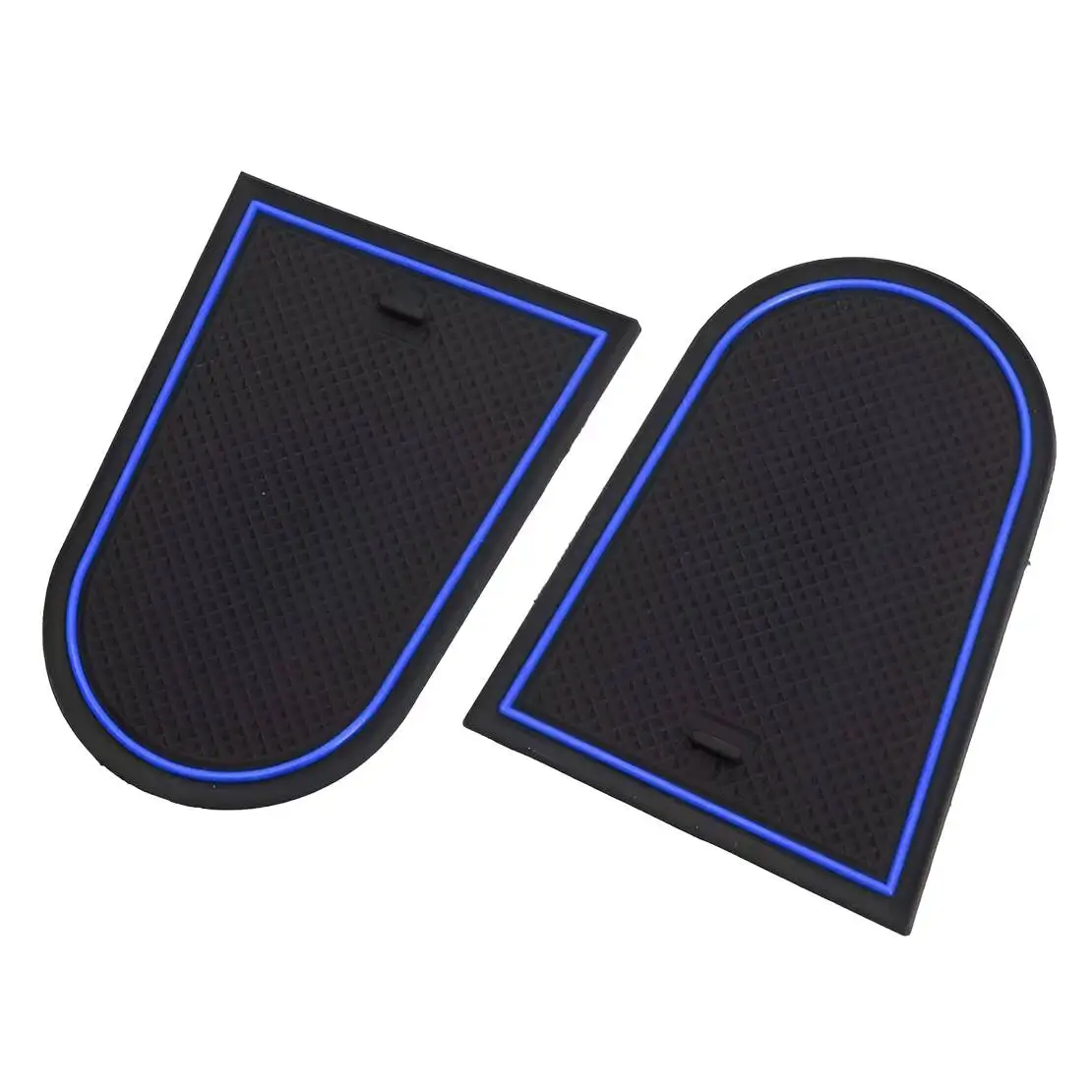 

1 Set Black With Blue Rim Gate Slot Mat Cup Holder Pad PVC Fit for Mitsubishi Triton L200 Cab 4DR 2015 2016 2017 2018 2019 2020