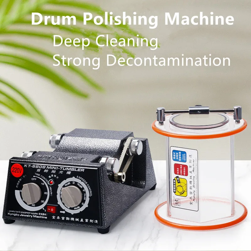 

Small Drum Polishing Machine for Gold Silver Jewelry Cultural Toys Walnuts Gold Polishing Ancient Coin Cleaning Machine 18kg