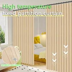 1 Panel, Bedroom and Living Room Partition Screen Curtain, Large Drapey Partition Curtain, Kitchen Folding Invisible Curtain Door, Bedroom Room Divider Privacy Curtain for Doors and Windows