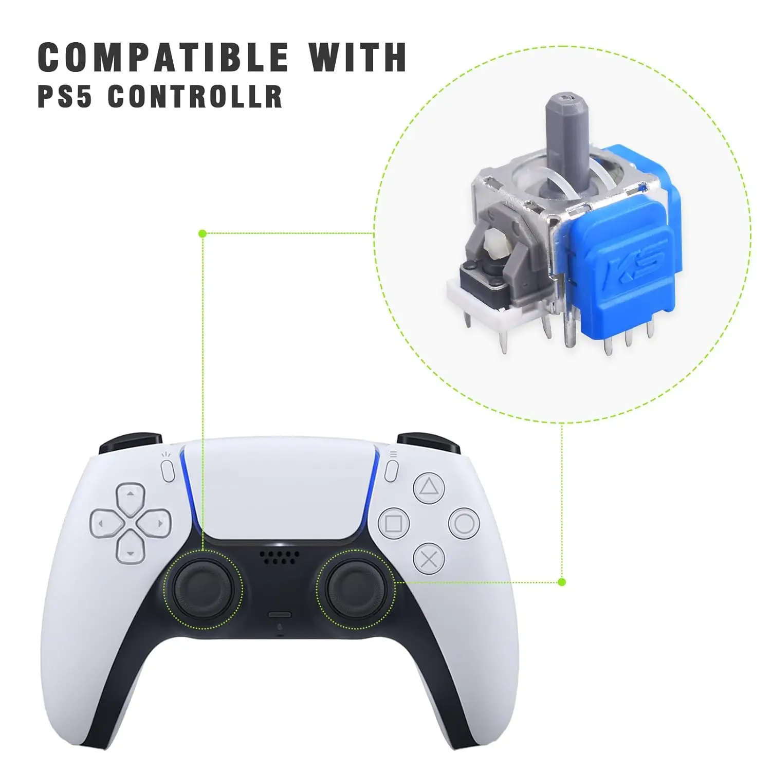 Qualitied TMR Electromagnetic Hall Effect Joystick Replacement 3D