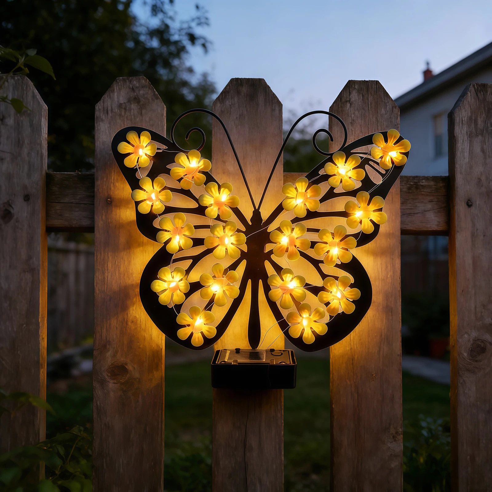 Freya Solar Metal Butterfly Wall Decor Waterproof IP65 - Luci
