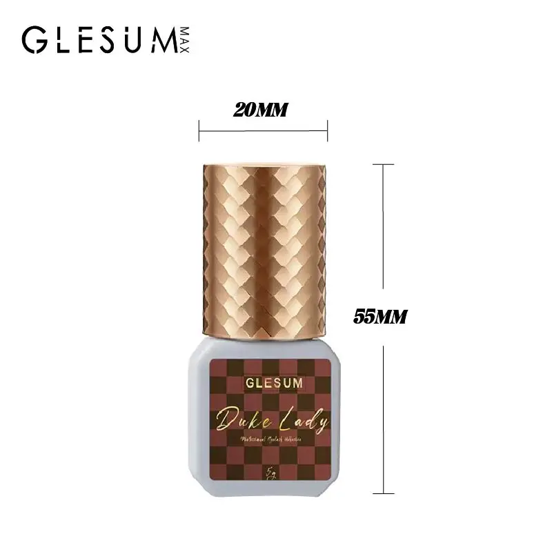 Glesum-まつげエクステージェル,速乾性,黒の接着剤,3〜6か月持続,5 ml, 10ml