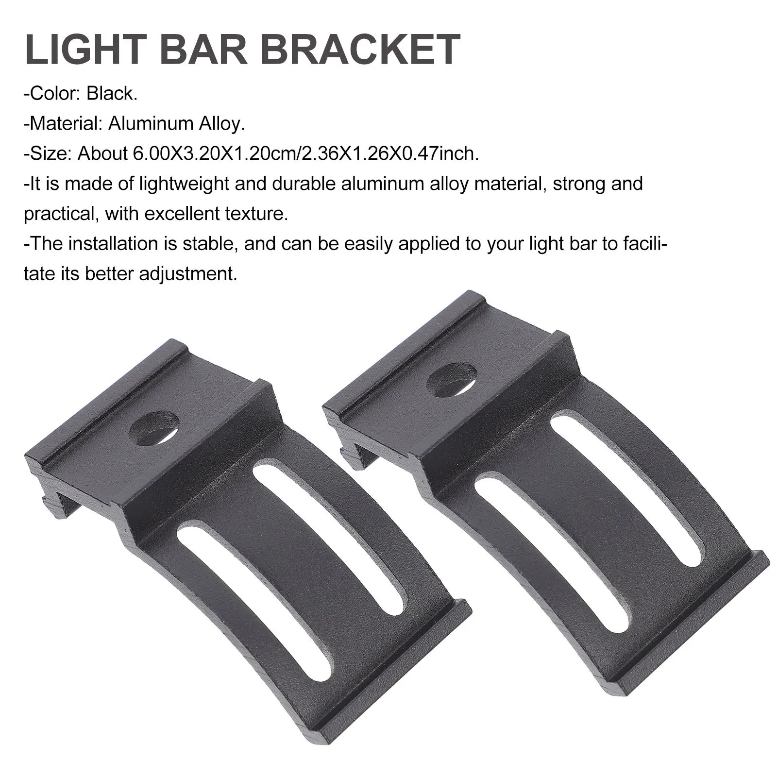 1 set staffa per barra luminosa a LED base di montaggio scorrevole in lega di alluminio leggera barra luminosa per auto supporto per montaggio scorrevole staffa per lampada da lavoro