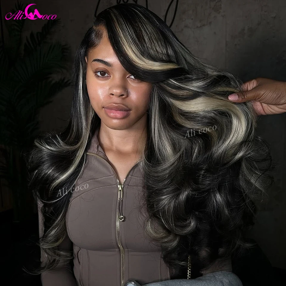 1B/27 Body Wave Wig Human Hair 13x4 Lace Frontal Wig Blonde Highlight Brazilian Hair Lace Front Wigs For Black Women 180 Density