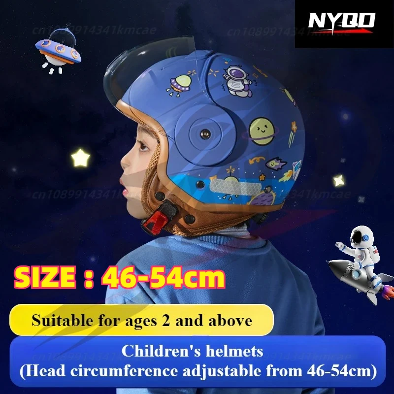 

Children Cartoon Cute Four Seasons Motorcycle Helmets Open Face Electric Car Bike Child Helmet for Kids Boy Girl Unicorn 헬멧반모