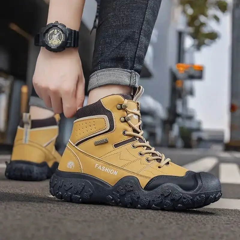 Natural Leather Pipe Boots Sneakers On Offer Vulcanize Breathable Basketball Men Running Sports Shoes Best-selling Lofer