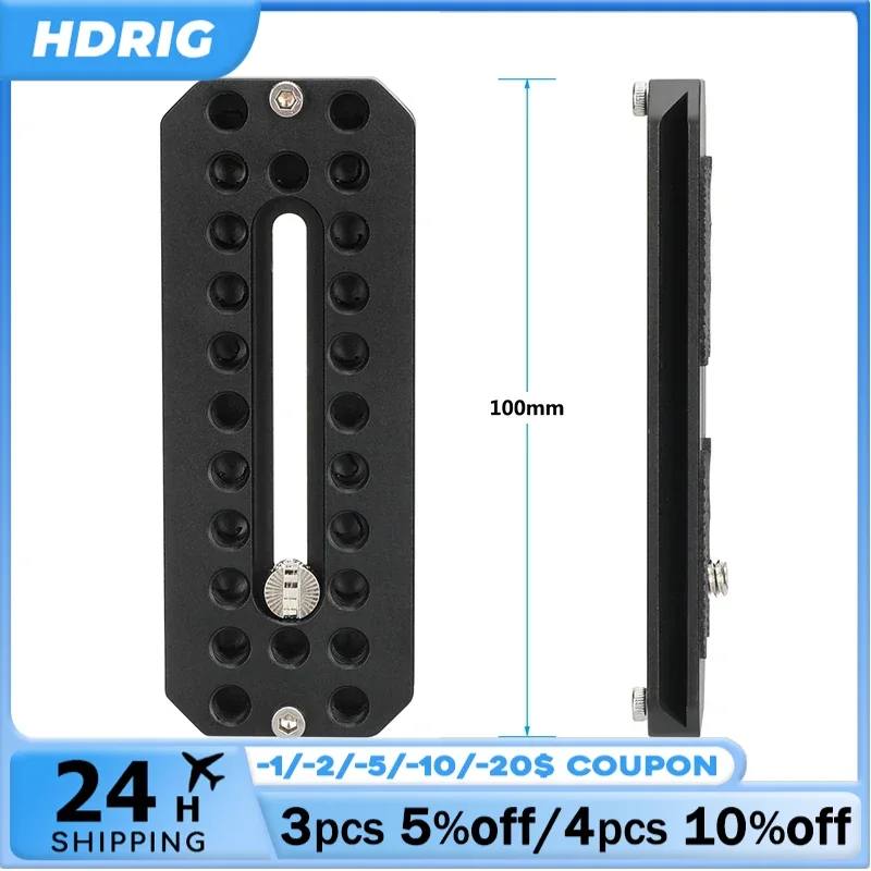 

HDRIG ARCA Swiss Baseplate 100mm Quick Release Plate With 1/4"-20 Mounting Screw For Photography Accessories