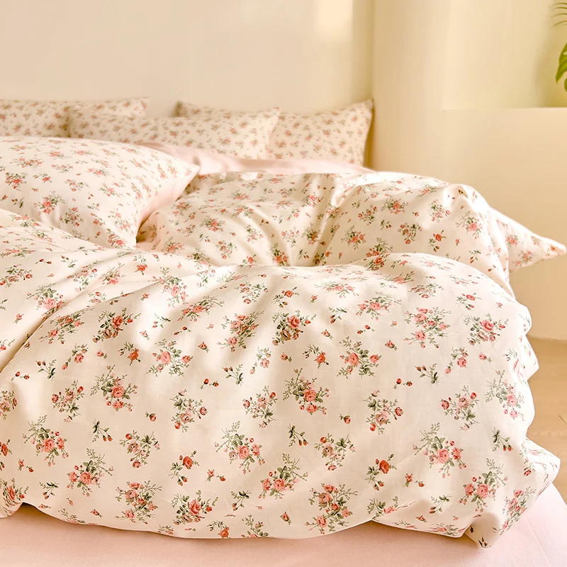 Bonenjoy 100% Cotton Duvet Cover Floral Style Quilt Cover Bedding Home Soft Comforter Cover housse de couette (No Pillowcase)