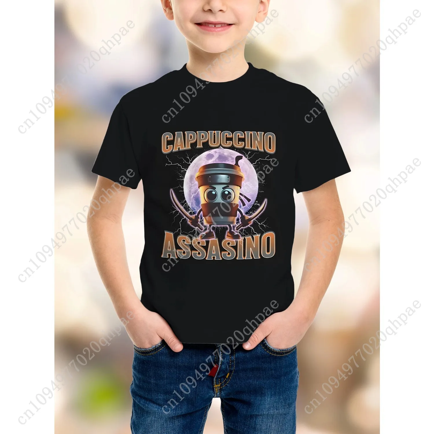 ملابس جديدة تي شيرت موضة TungTungTung Sahur Bombardiro Crocodilo للأطفال كارتون تي شيرت بدلة للأولاد أنيمي Ai لعبة قصيرة الأكمام #4