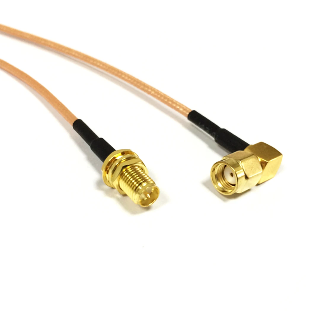 1PC New  Reverse RP-SMA Female Jack Switch  RP-SMA Male Plug Right Angle Convertor RG316 Jumper Cable 15CM For WIFI Antenna