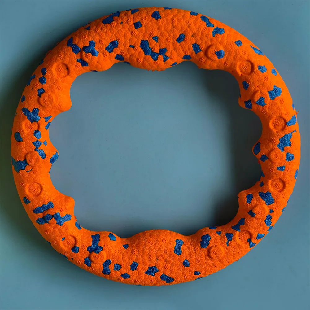ETPU Dog Ring Toy with Dental Texture - Helps Reduce Plaque Buildup While Providing Satisfying Chew Experience