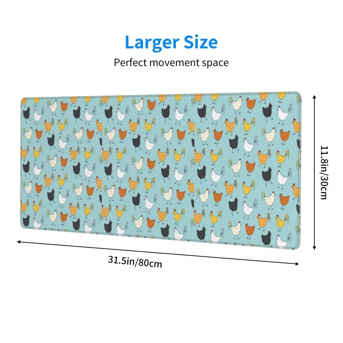 Large Mouse Pad Chicken Pattern Gamer PC Laptop Mats Keyboard Carpet Computer Gaming Office Accessories Desk Mat