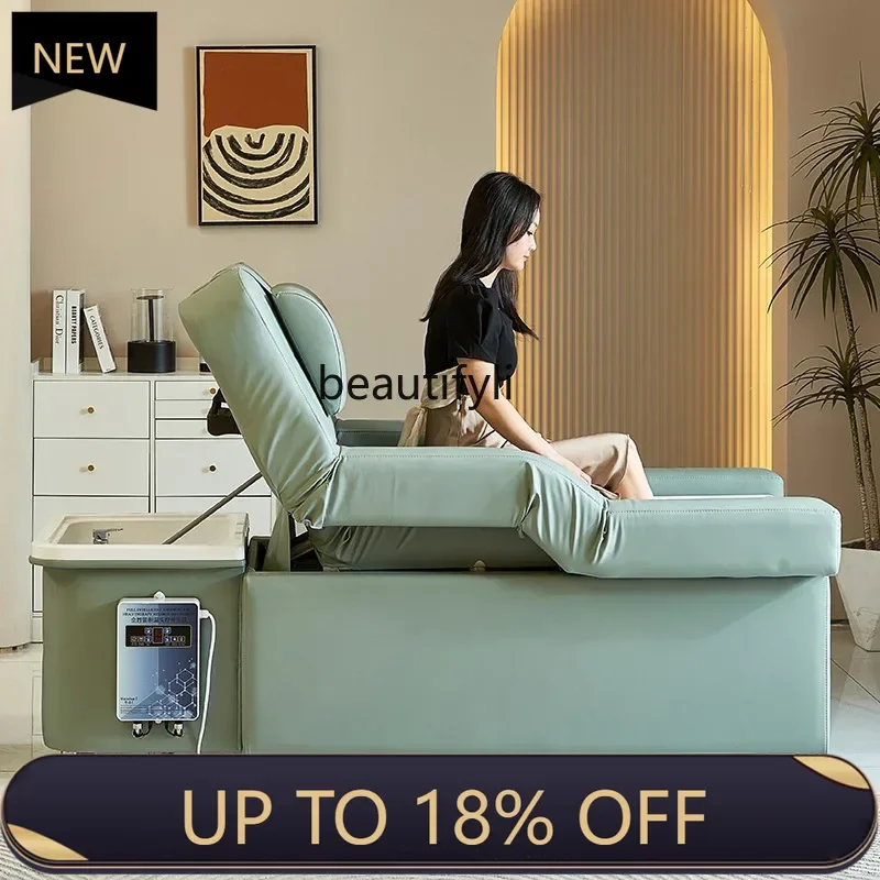 

Z189 Electric lift shampoo bed constant temperature water circulation head treatment bed massage fumigation, pedicure barber sh