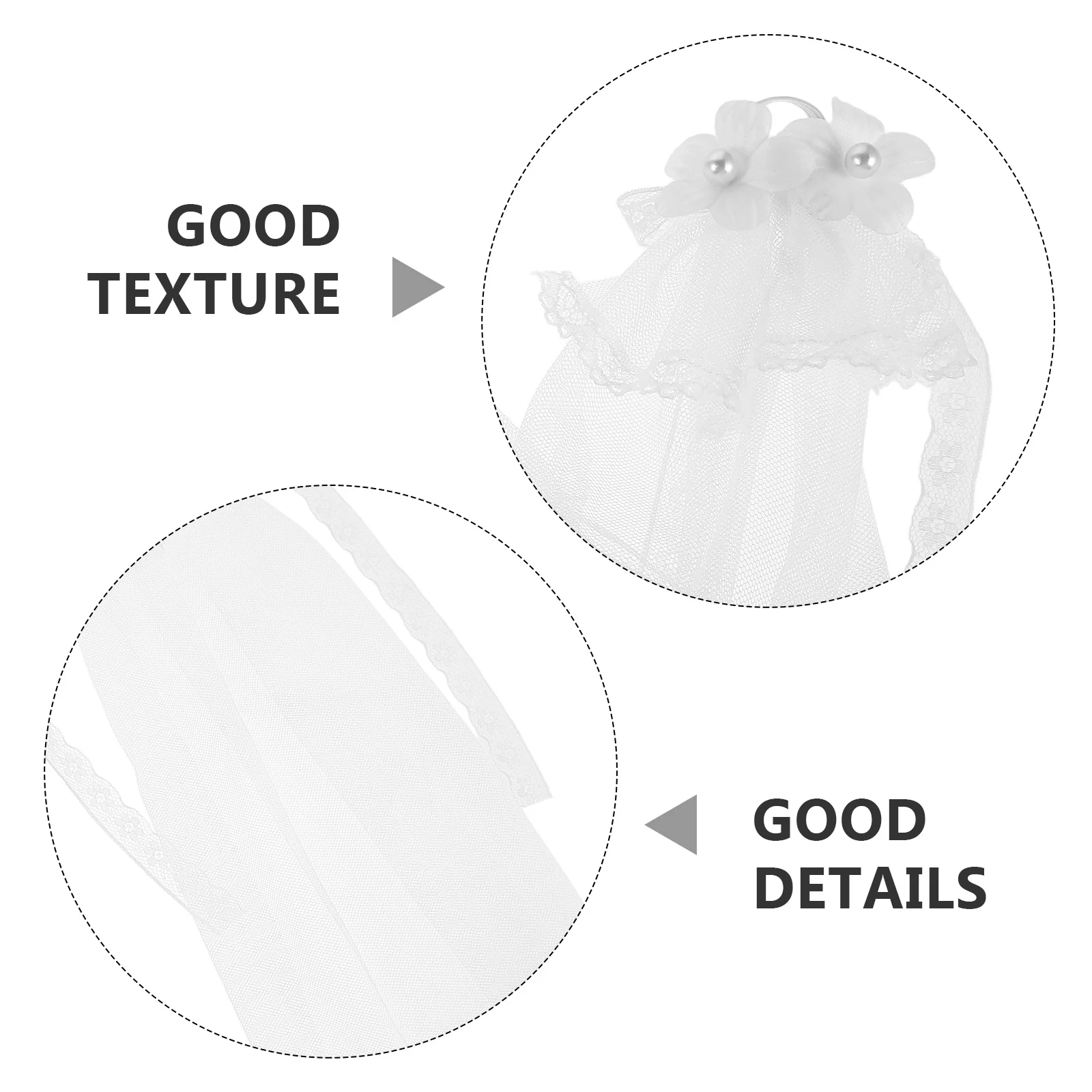 2 قطعة حجاب الزفاف الصغيرة لينة تول أغطية الرأس الزفاف لطيف صغير الشاش اكسسوارات لمشهد الزفاف حجاب العروس #4