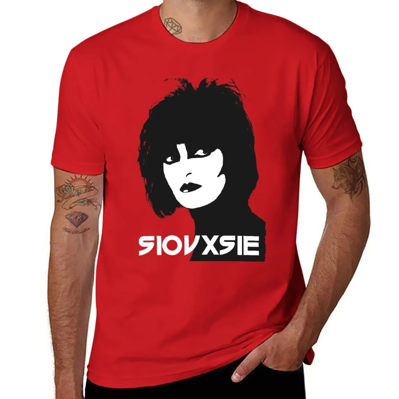 custom t shirts black t shirt mens graphic t-shirts New Siouxsie Gothic Post Punk T-Shirt t-shirts man