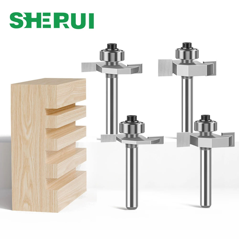 1/4inch 1/2inch Shank T-Sloting Biscuit Joint Slot Cutter Jointing Slotting Router Bit 2-15mm Height Milling Cutter Woodworking