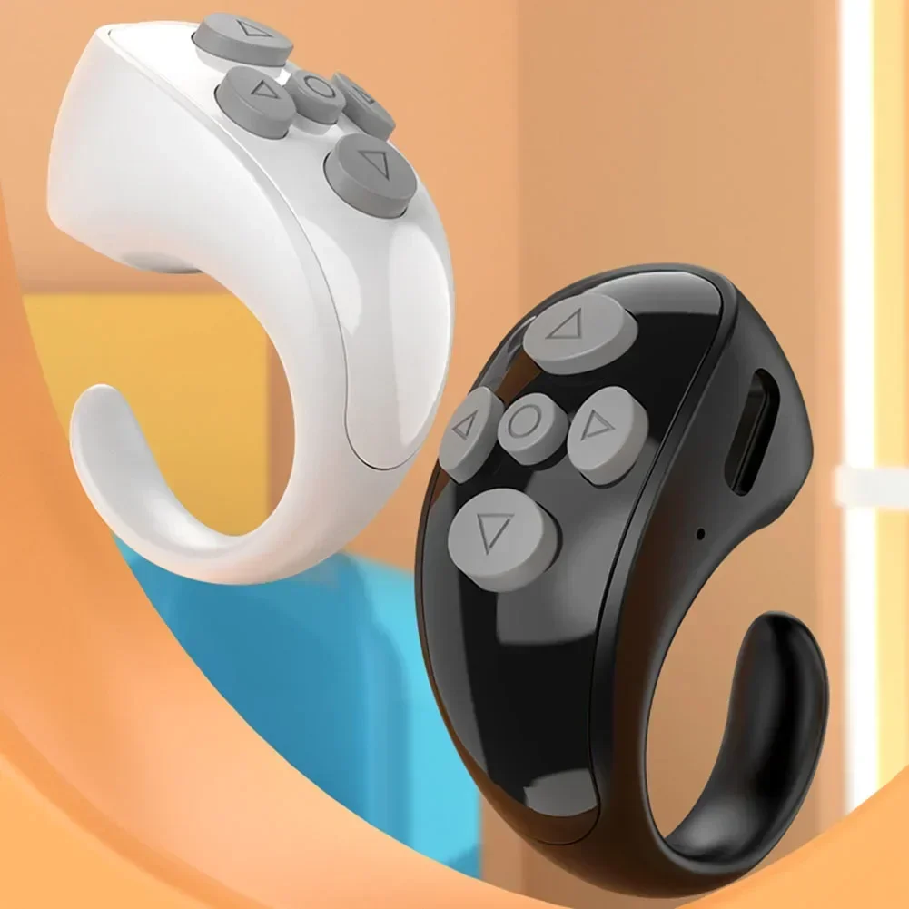 

Fingertip Remote Scrolling Ring Video Recording Remote Wireless Camera Shutter Selfie Button Automatic Page-Turner Ring