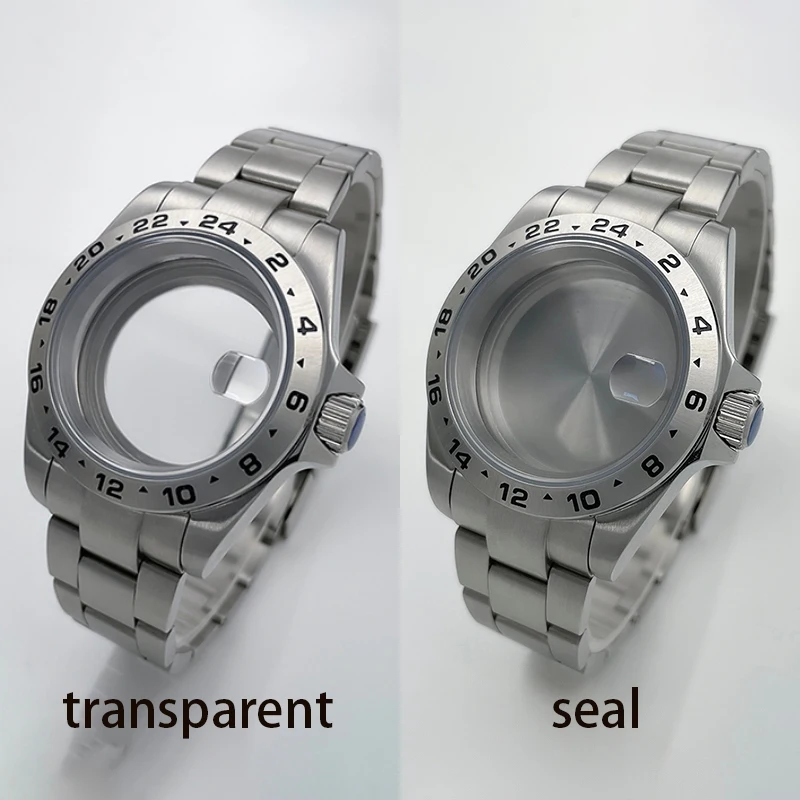 40mm digital bezel Nh35 case sapphire glass component dial pointer night light compatible with Nh35 movement case