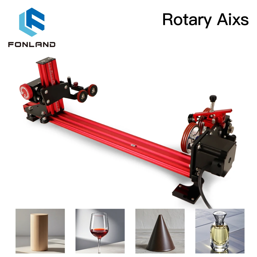 

FONLAND Rotary Rotation Aixs Engraving with Rollers 2 3 Phase Stepper Motors for Laser Marking Engraving Cutting Machine