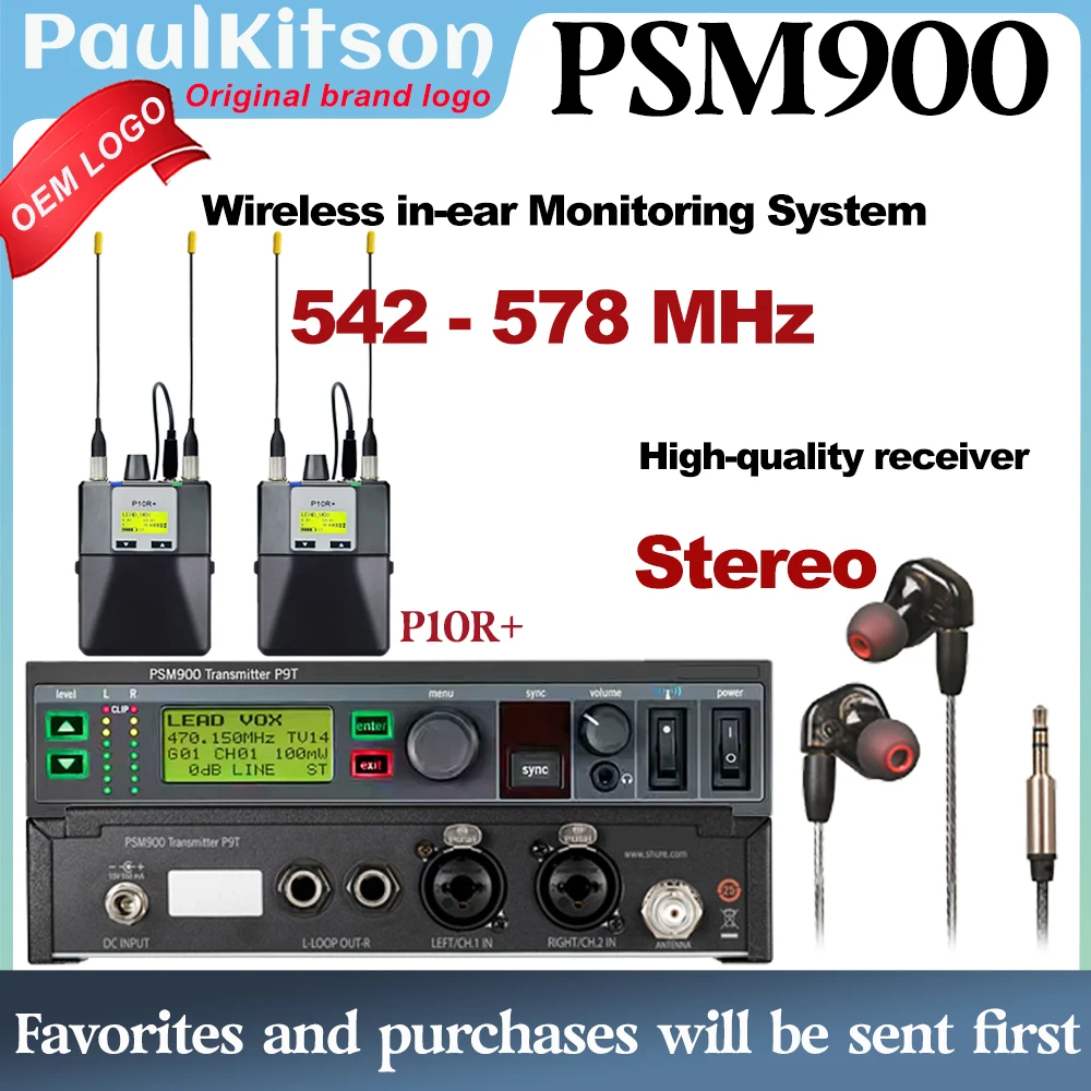 PSM900 Professional Stereo Wireless In Ear Monitor System Professional Stage Audio Equipment for Live Performance Musicians Band