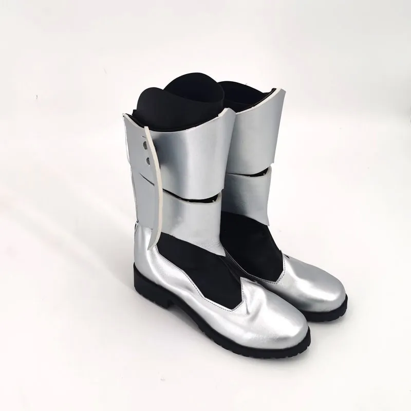Kingdom Hearts Birth By Sleep Aqua Cosplay Shoes Anime Gray Handmade Boots