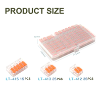 ETRT 75Pcs Box Electrical Lever Wire Connectors Mini Quick Wire Terminal Connector 2 Port 3 Port 5 Port Electric Cable Clamp