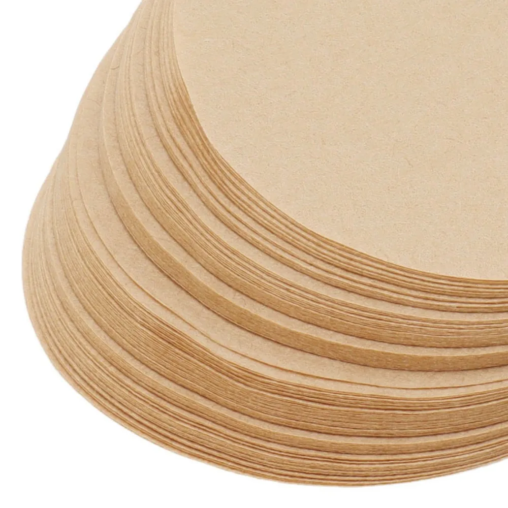 100pcs set 64mm Size Round Coffee Filter 100 Pcs Pack Unbleached Coffee Filter Paper Round Shape Nature Material