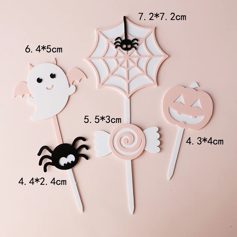 KEQAR 100 Pics à Cocktail Halloween Bois - Citrouille, Chauve-Souris, Araignée, Fantôme, Thème Horreur Pour Apéro & Gâteaux