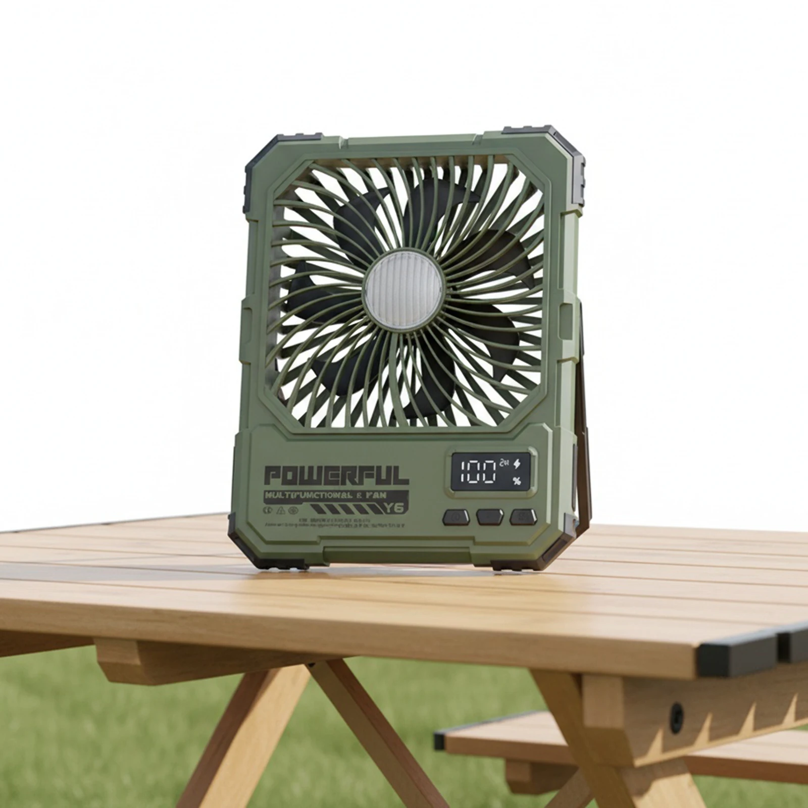 20000mAh Battery Powered Fan with LED Lantern Rechargeable Desk Fan for Bedroom Outdoor Tent Travel Cruise Essentials