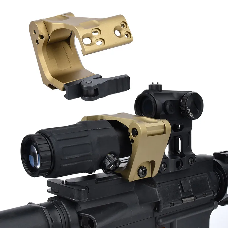 Imagem -02 - Fast Ftc Omni Magnifier Mount Visão de Âmbito Óptico Vista Base Dobrável G33 G43 G45 Juliet Micro 3x Airsoft Riflescope Acessórios 226 em