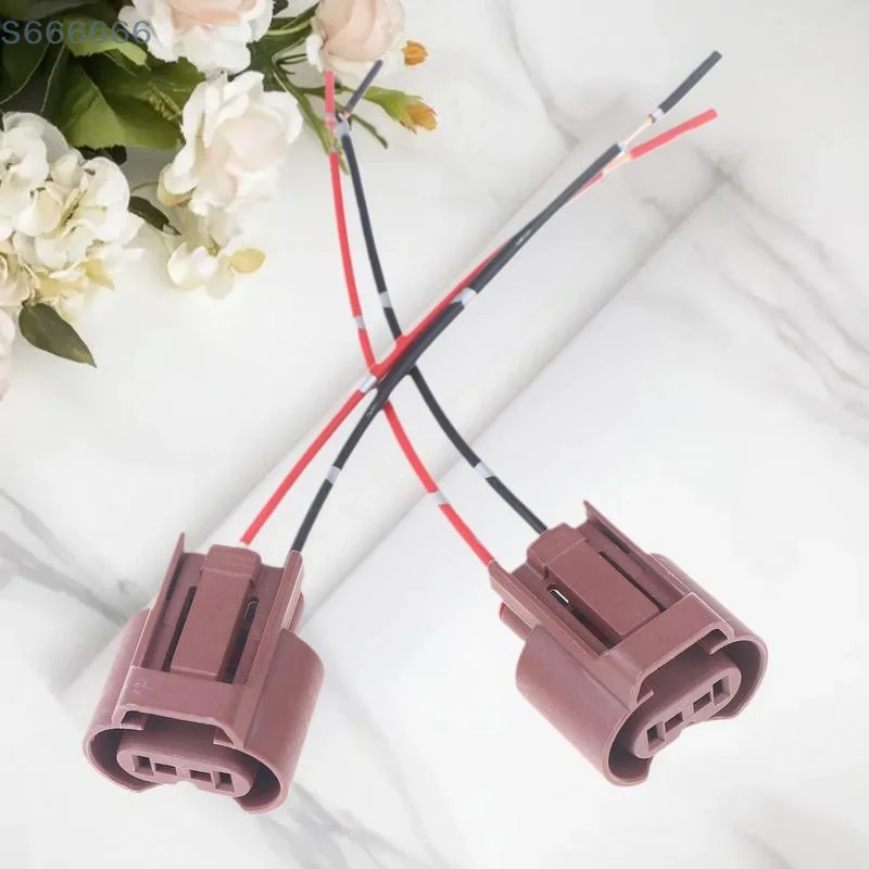 

Bulb 9006 HB4 Replacement Wire, Two Harness Kit of Head Fog Light, Halogen Lamp Socket Repair Connector Gauge