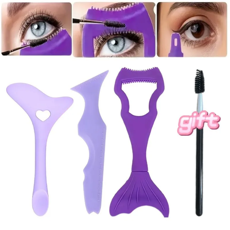 Strumento per eyeliner in silicone riutilizzabile e profumato, ideale per principianti e truccatori, strumenti per occhi durevoli e flessibili, facile da pulire