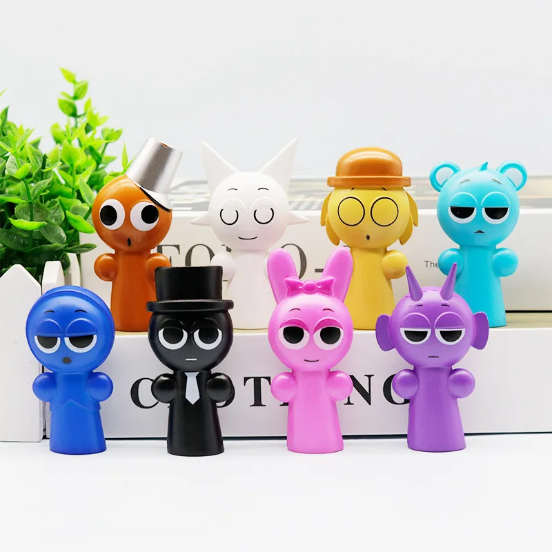 Popular New Game Peripherals Sprunki Plush Rhythm Box Creative Cartoon Figurine Figurines Cute Pencil cap Accessories