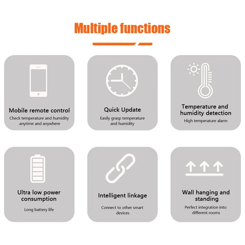 Imagem -04 - Tuya Zigbee Temperatura Inteligente e Umidade Sensor Higrômetro ao ar Livre Termômetro Mini