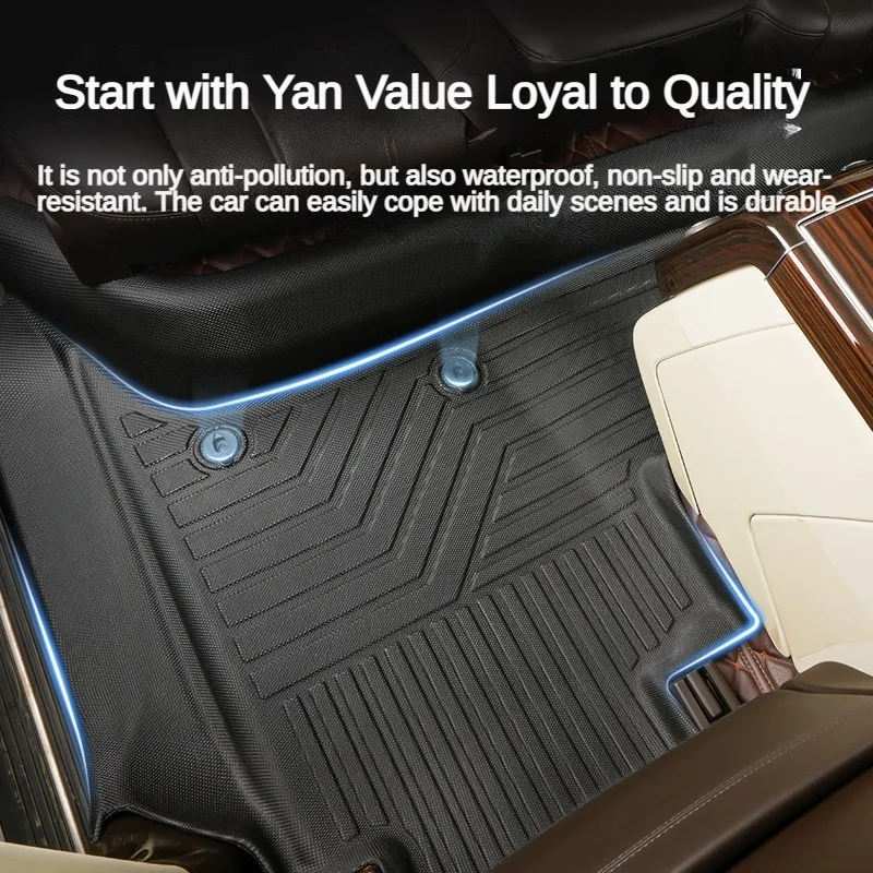TPE Floor Mats For Range Rover L405/Vogue Autobiography LWB SWB 2018-2022 Full Coverage Waterproof Surround Threshold Accessorie