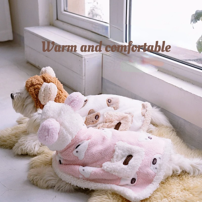 Winter Pet Dog Clothes Cloak Blanket French Bulldog Puppy Warm Windproof Jacket Dog Clothes for Small Dogs Chihuahua Dog Coat