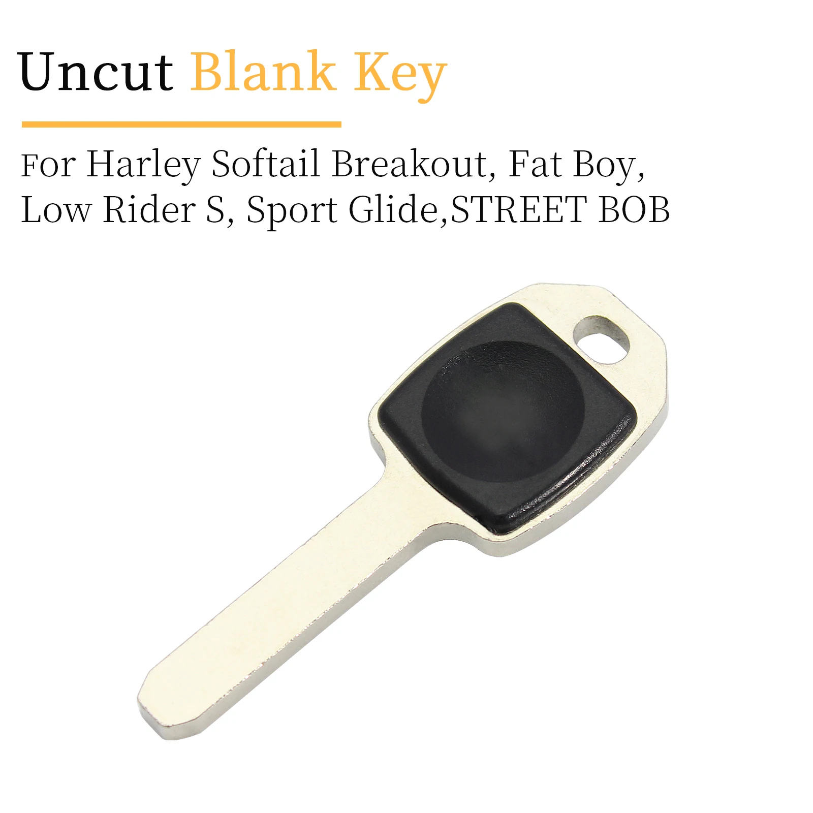 Uncut Blank Key For Harley Softail Breakout/Fat Bob/Fat Boy/Heritage Classic/Low Rider S/Slim/Sport Glide/Street Bob Motorcycle