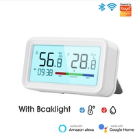 Tuya Smart Wifi Temperature And Humidity Sensor Wireless Thermometer Hygrometer With LCD Home Remote Linkage Alarm