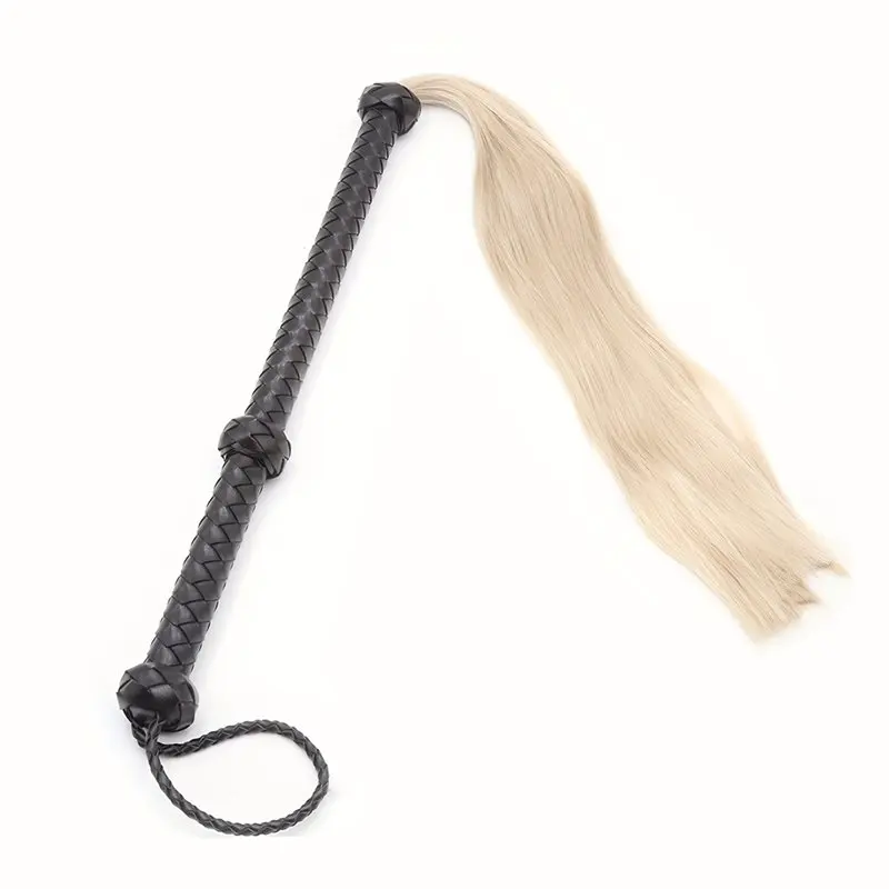 Fusta Ecuestre ABKW, Herramienta de Entrenamiento para Montar a Caballo, Espectáculos, Salto, Control - Fusta de Cuero