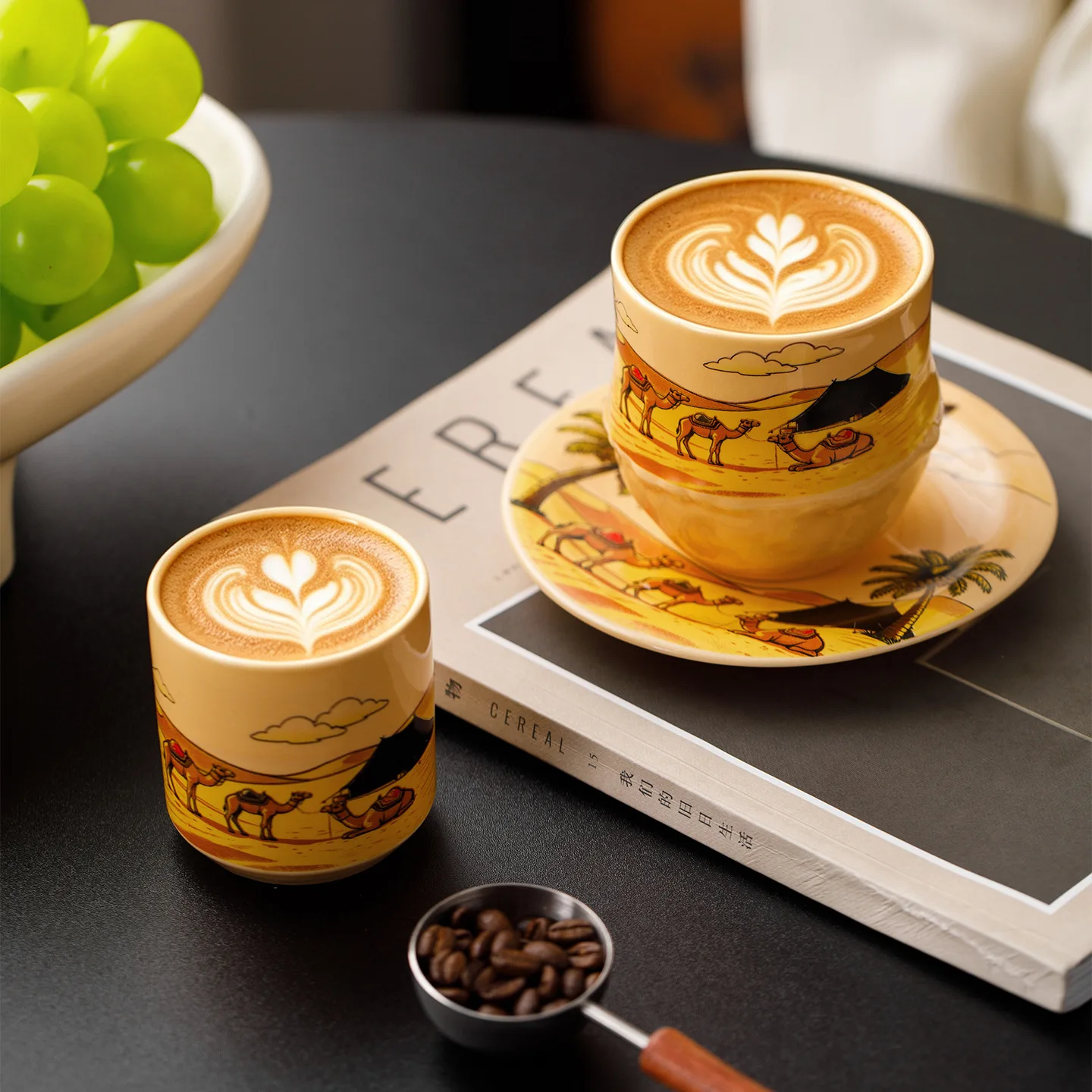 Middle Eastern style desert camel retro ceramic espresso cup latte latte family party souvenir cup saucer