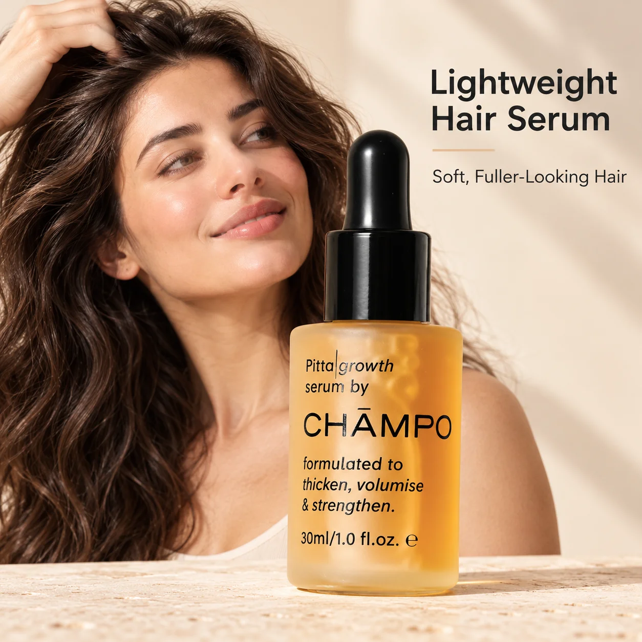 Volume Care Hair Serum 30ml For A Fuller Look And Softer Feel With Refreshing Nourishment In A Bottle With A Dropper Applicator